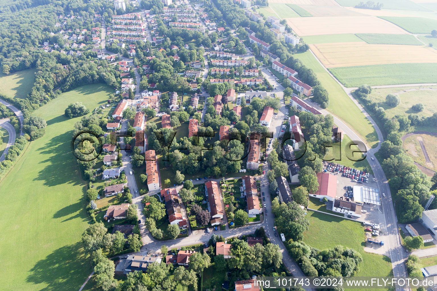 Donauwörth dans le département Bavière, Allemagne du point de vue du drone