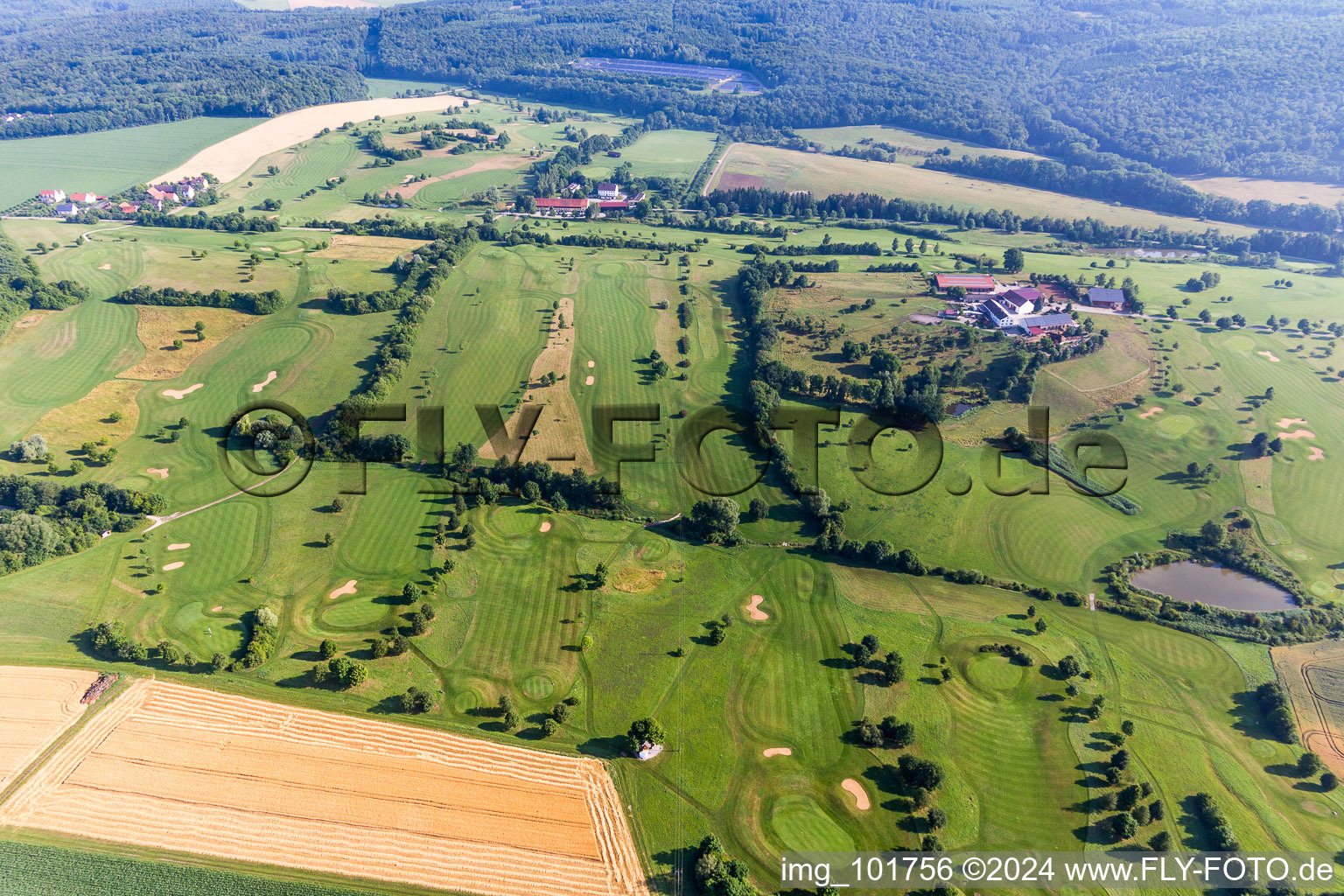 Photographie aérienne de Club de golf Donauwörth Gut Lederstatt à Donauwörth dans le département Bavière, Allemagne