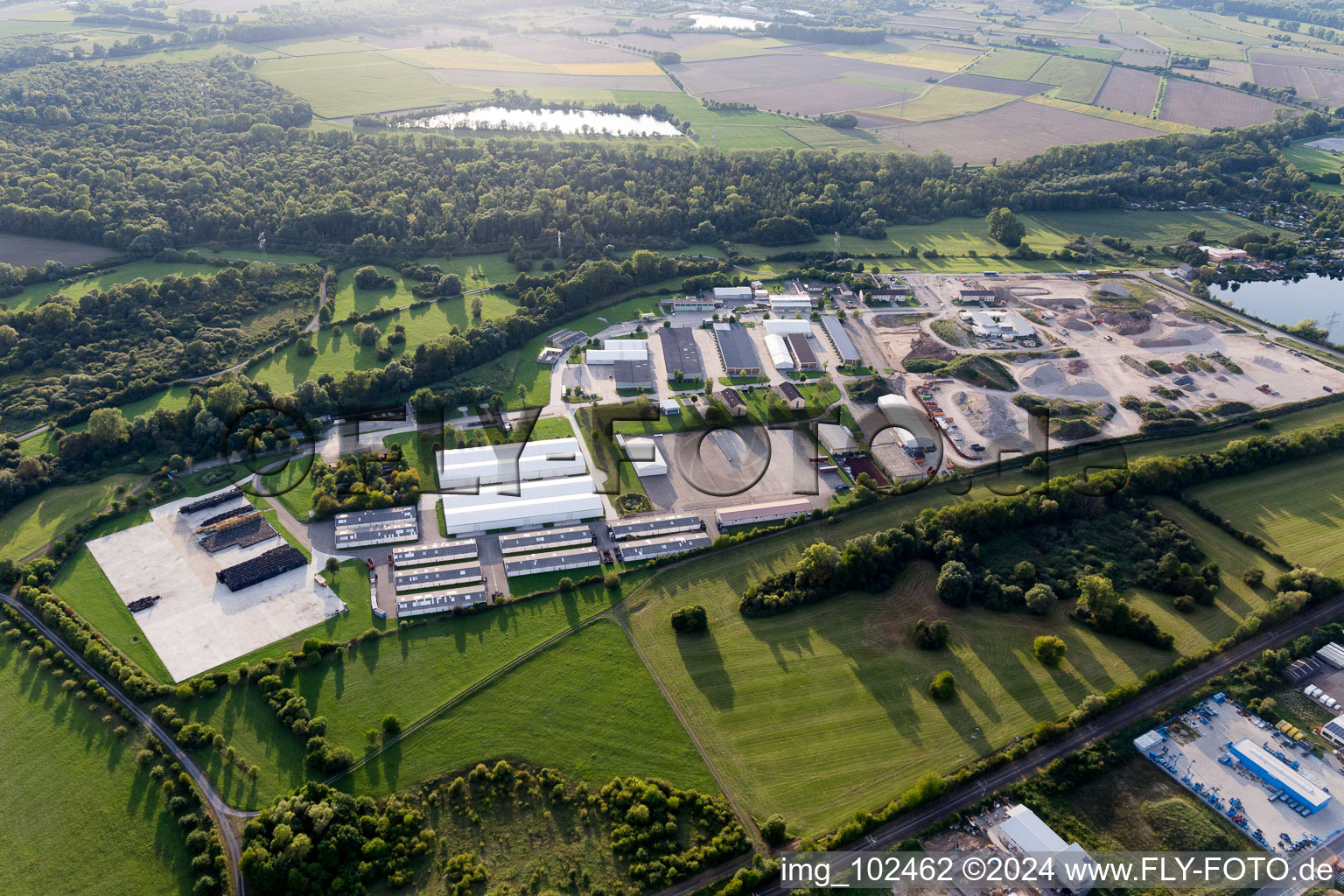 Enregistrement par drone de Philippsburg dans le département Bade-Wurtemberg, Allemagne