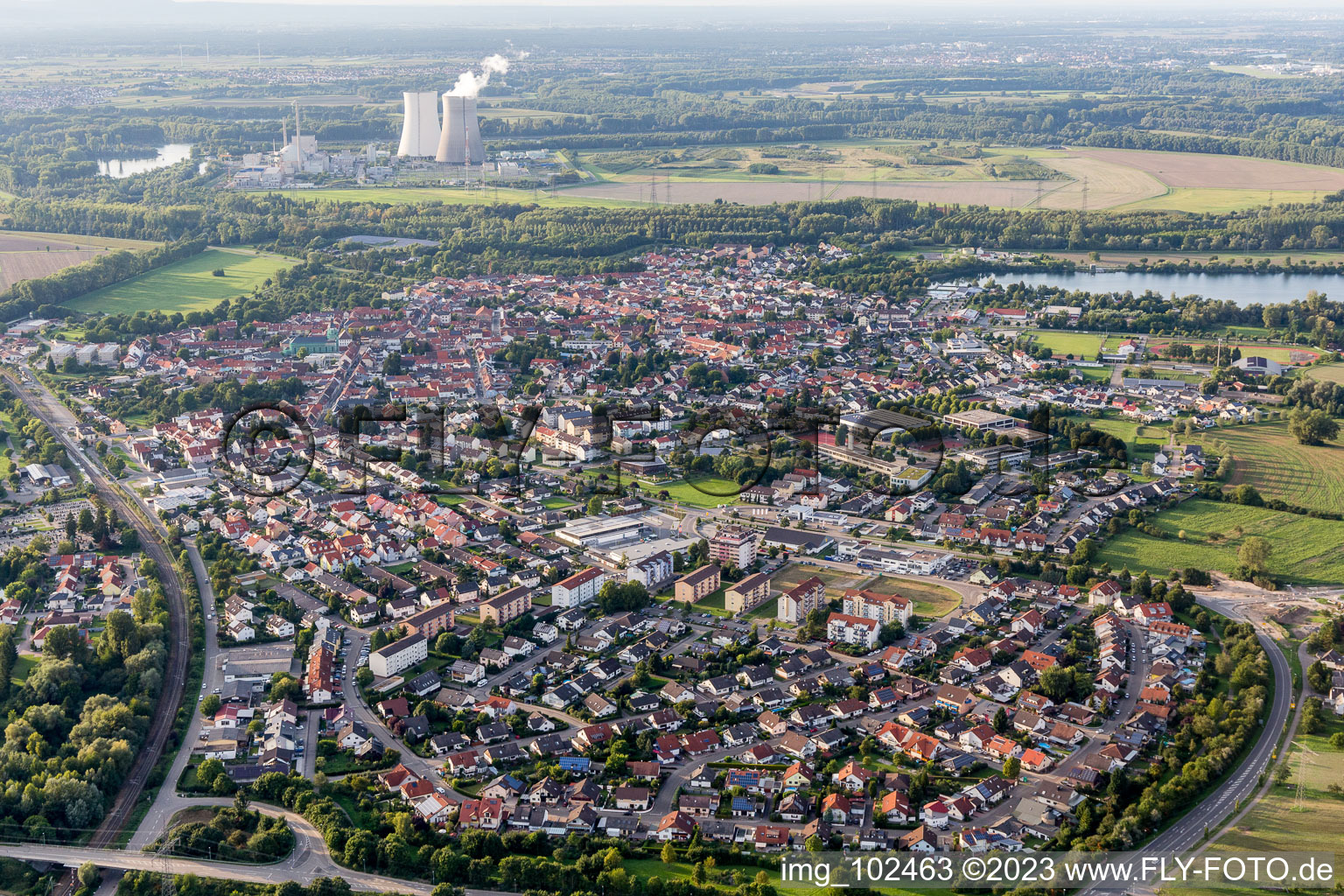 Image drone de Philippsburg dans le département Bade-Wurtemberg, Allemagne