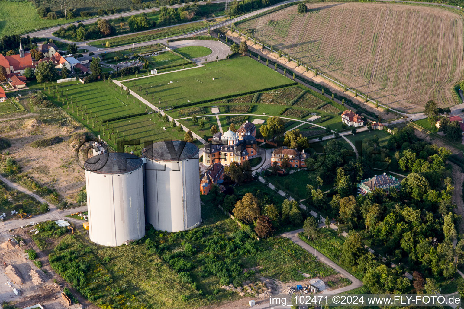 Waghäusel dans le département Bade-Wurtemberg, Allemagne vue du ciel