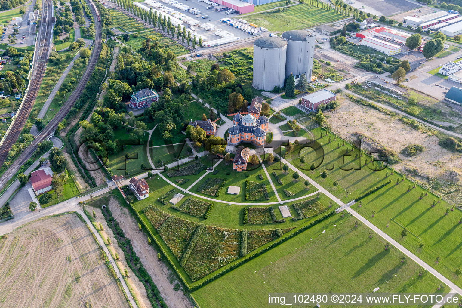 Waghäusel dans le département Bade-Wurtemberg, Allemagne d'en haut