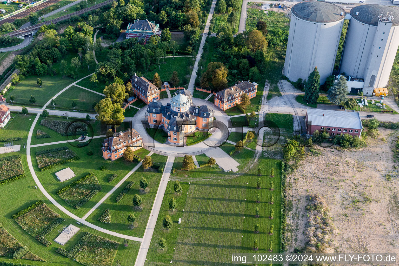 Waghäusel dans le département Bade-Wurtemberg, Allemagne depuis l'avion