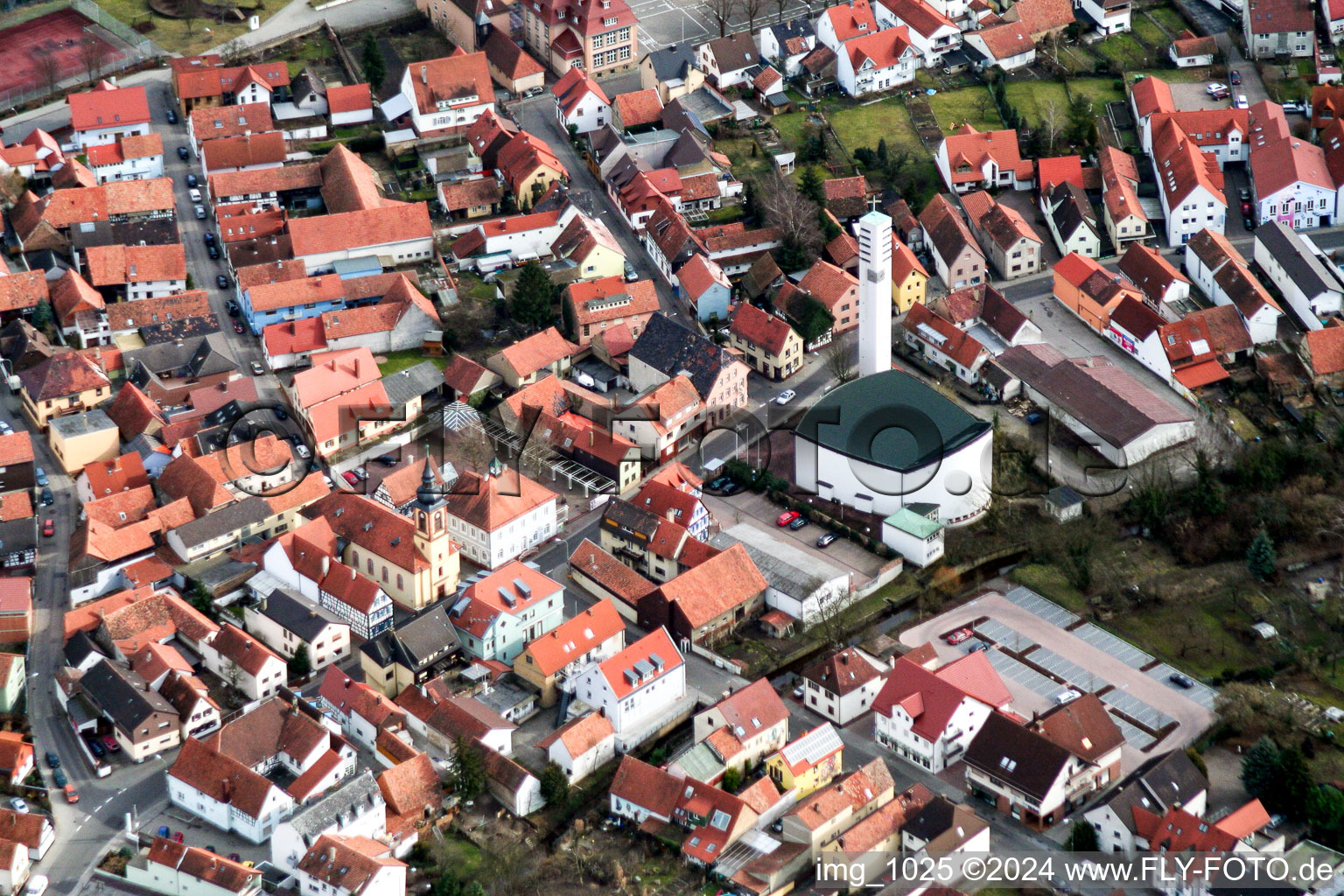 Wörth am Rhein dans le département Rhénanie-Palatinat, Allemagne d'en haut