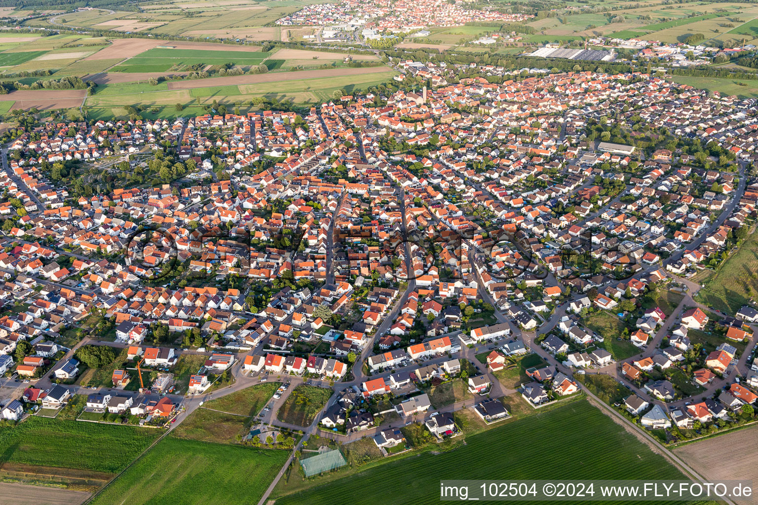 Vue aérienne de Quartier Sankt Leon in St. Leon-Rot dans le département Bade-Wurtemberg, Allemagne