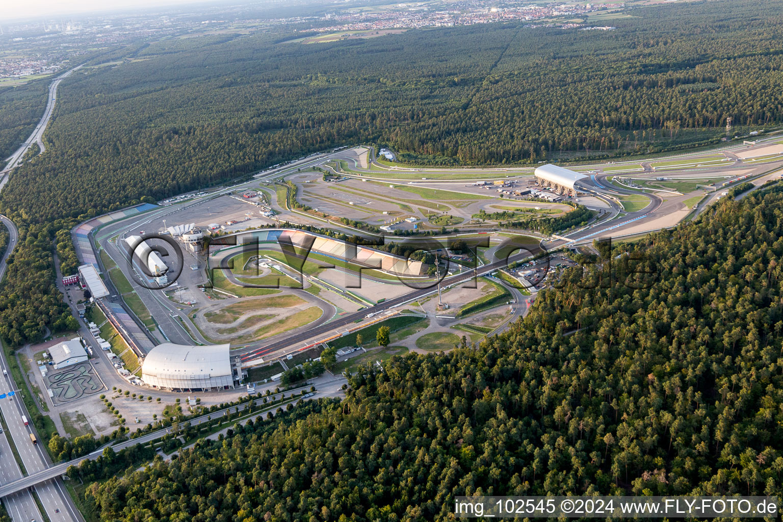 Hockenheim dans le département Bade-Wurtemberg, Allemagne d'en haut