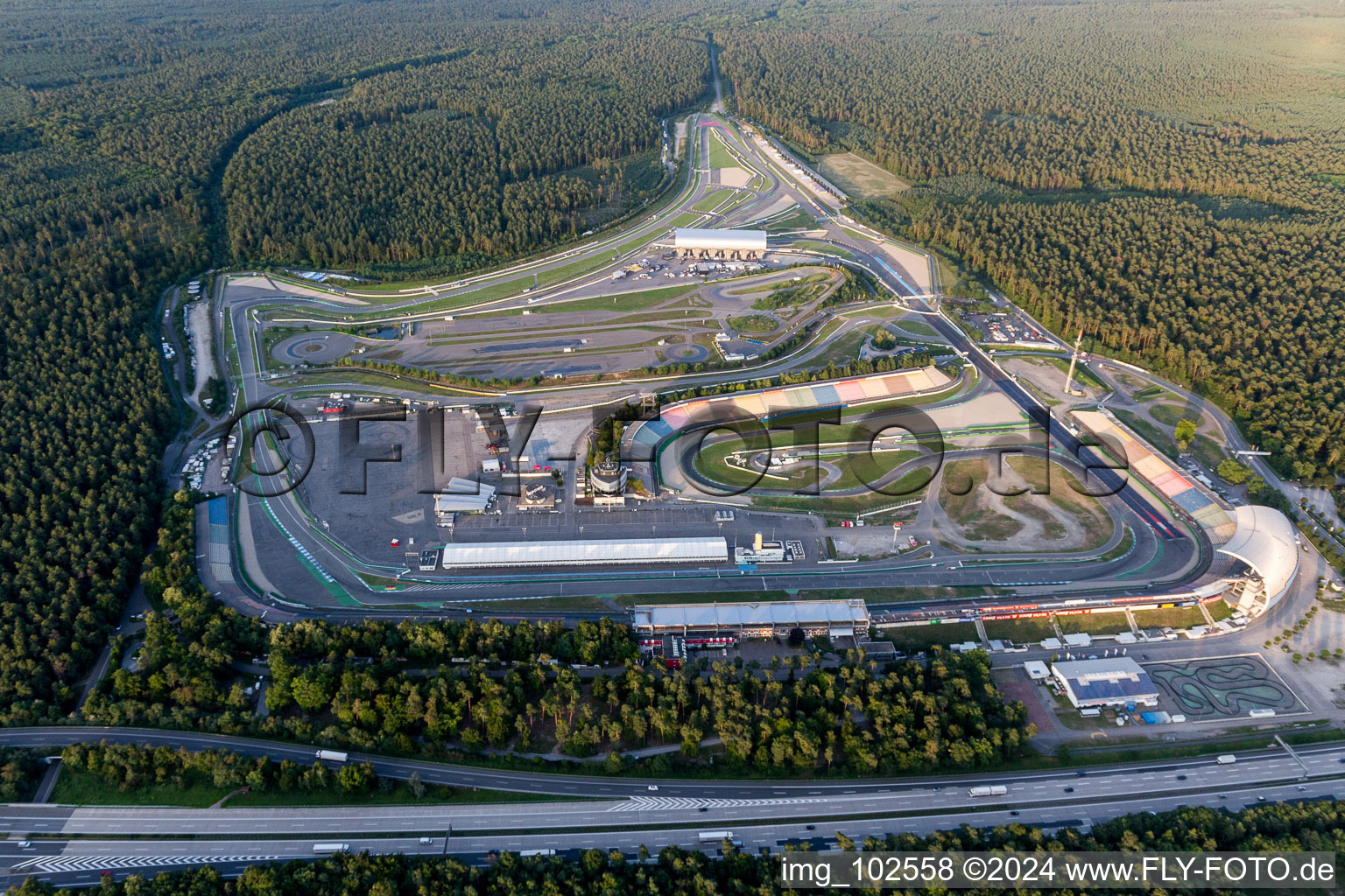 Vue oblique de Hockenheim dans le département Bade-Wurtemberg, Allemagne