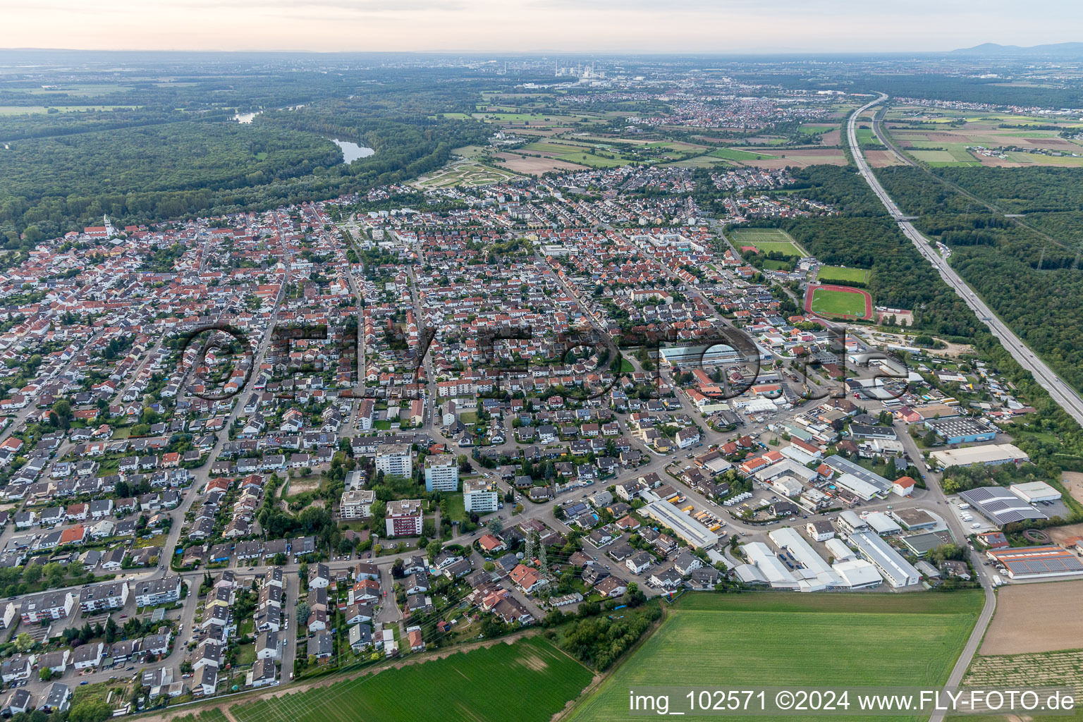 Photographie aérienne de Ketsch dans le département Bade-Wurtemberg, Allemagne