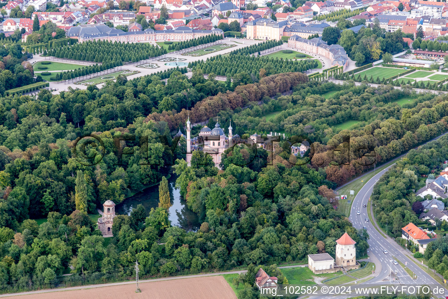 Schwetzingen dans le département Bade-Wurtemberg, Allemagne hors des airs