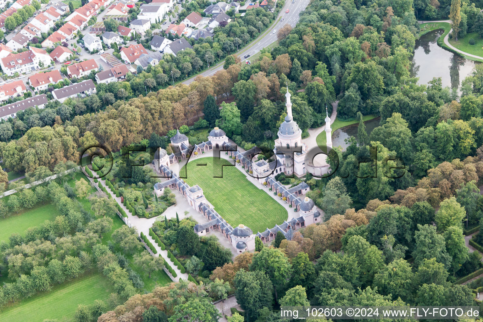 Schwetzingen dans le département Bade-Wurtemberg, Allemagne d'en haut