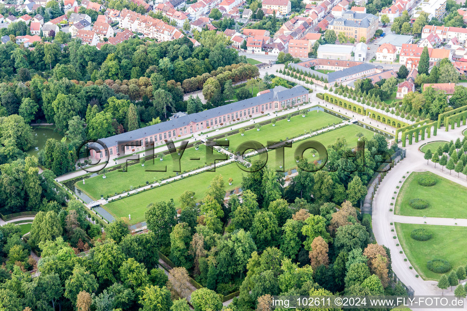 Enregistrement par drone de Schwetzingen dans le département Bade-Wurtemberg, Allemagne