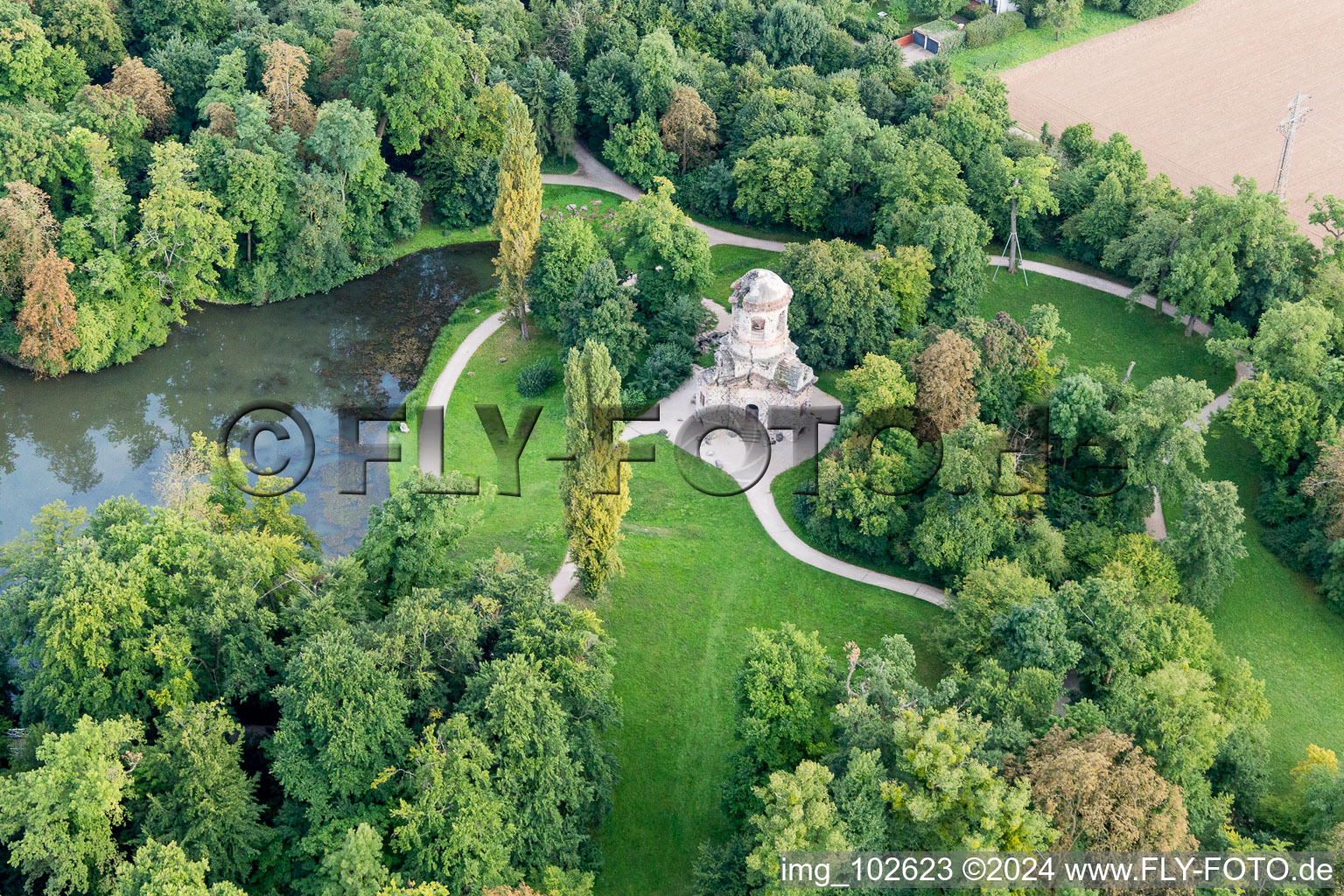 Schwetzingen dans le département Bade-Wurtemberg, Allemagne hors des airs