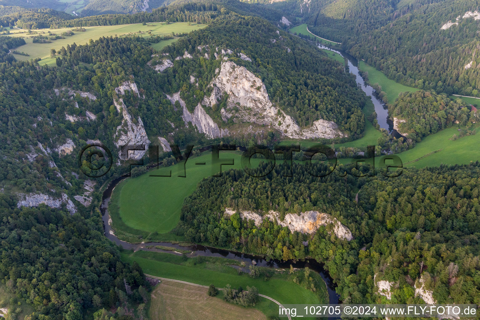 Vue aérienne de Fridingen an der Donau dans le département Bade-Wurtemberg, Allemagne