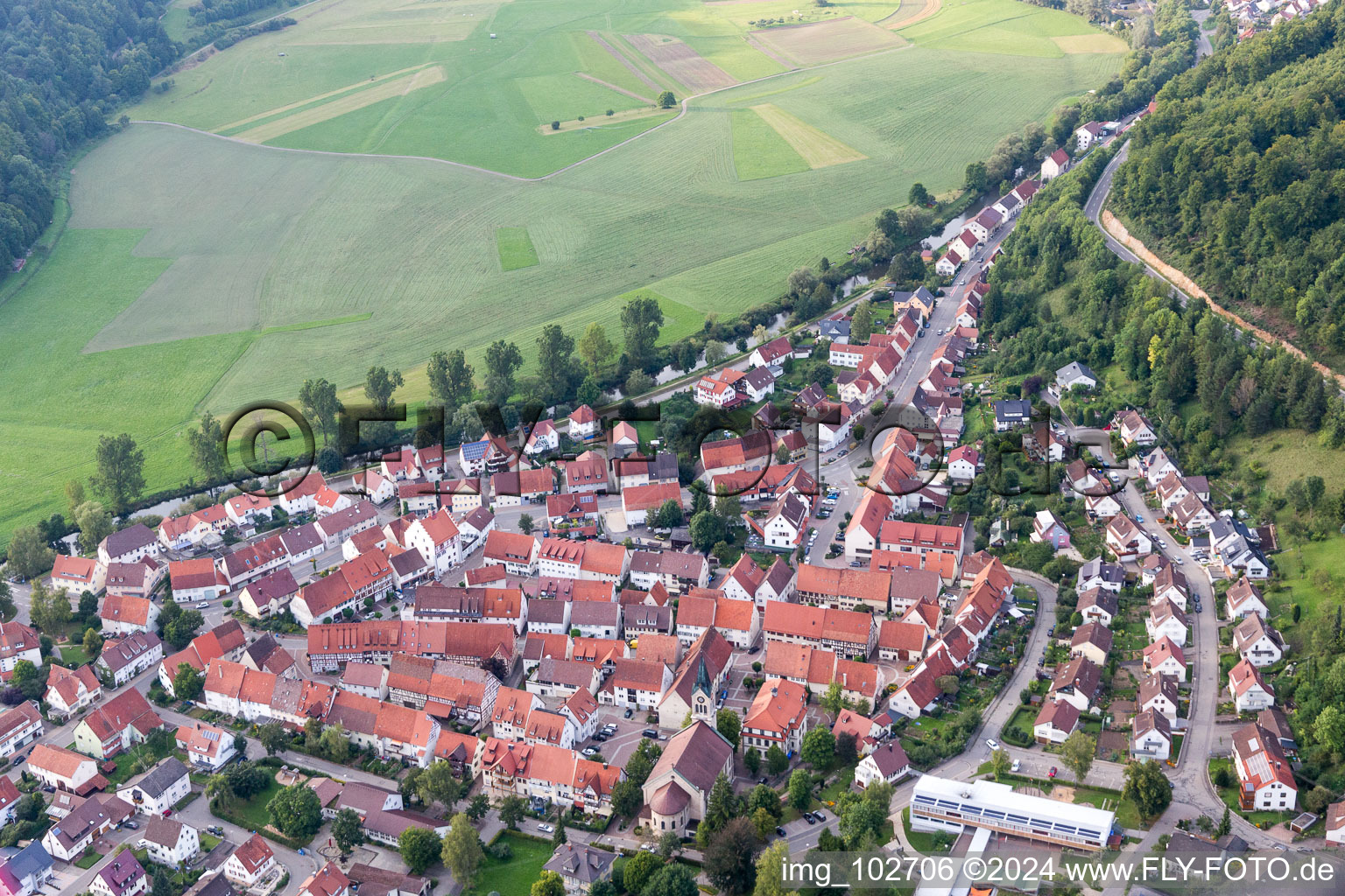 Photographie aérienne de Fridingen an der Donau dans le département Bade-Wurtemberg, Allemagne