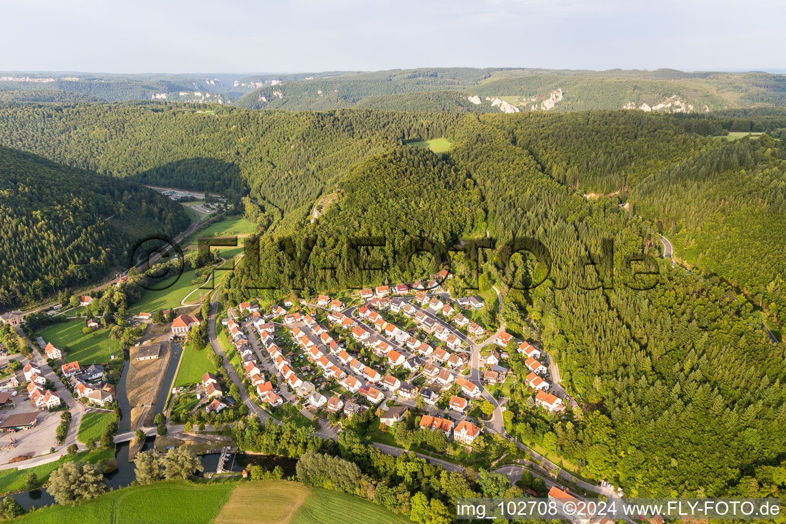 Fridingen an der Donau dans le département Bade-Wurtemberg, Allemagne d'en haut