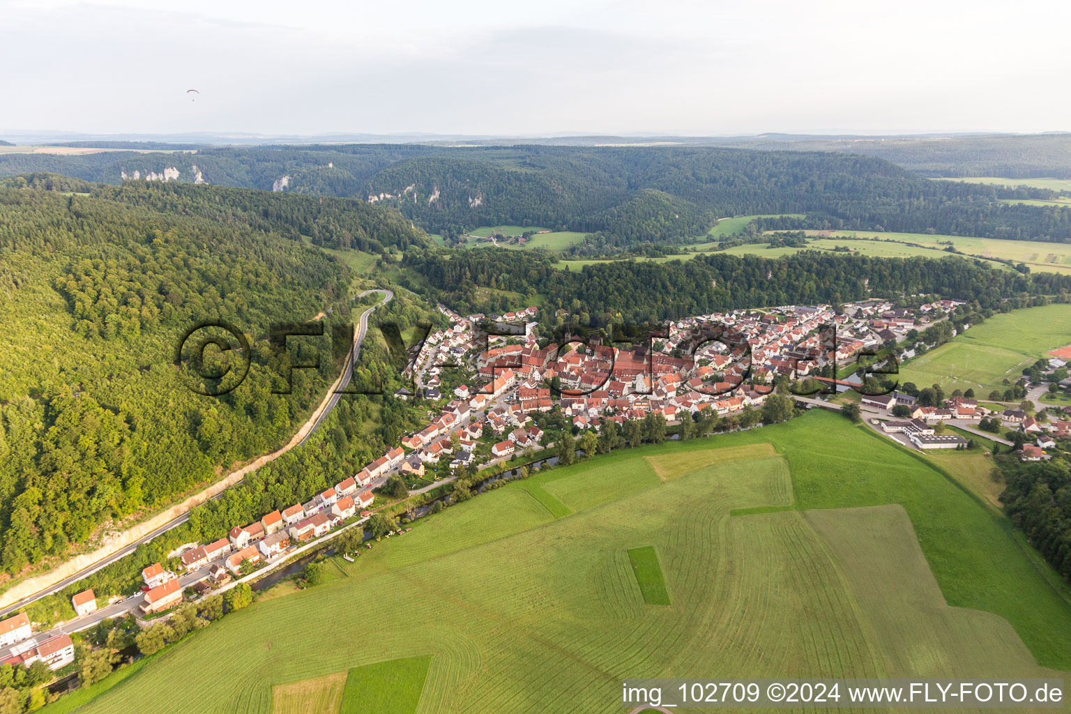 Fridingen an der Donau dans le département Bade-Wurtemberg, Allemagne hors des airs