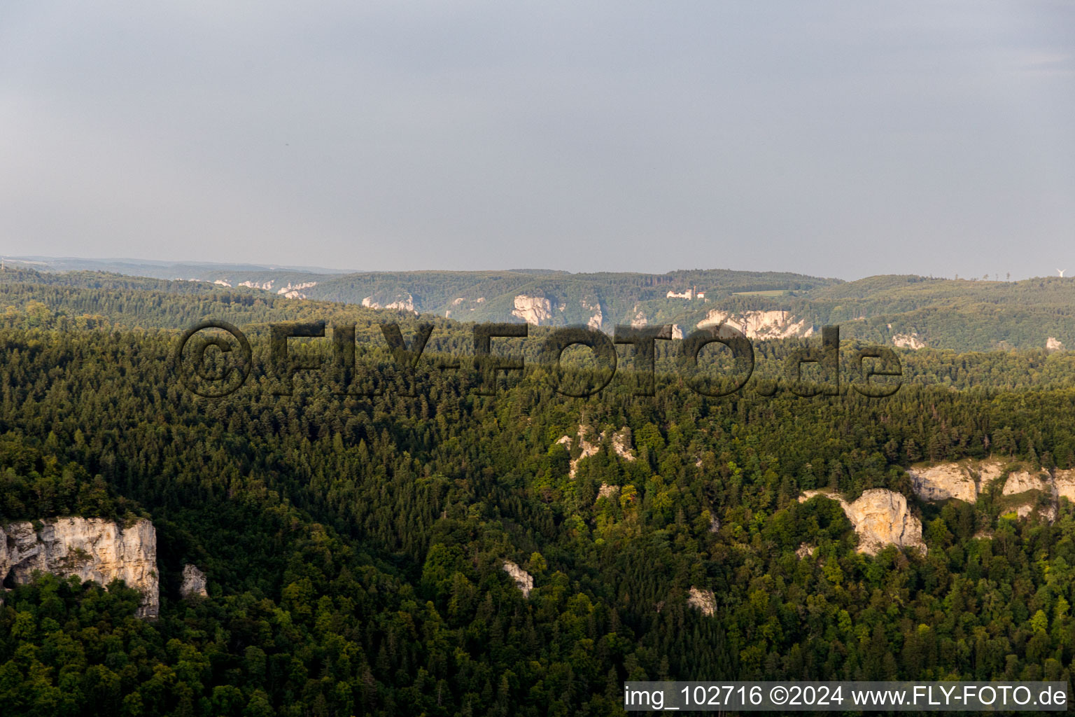 Vue oblique de Mühlheim an der Donau dans le département Bade-Wurtemberg, Allemagne