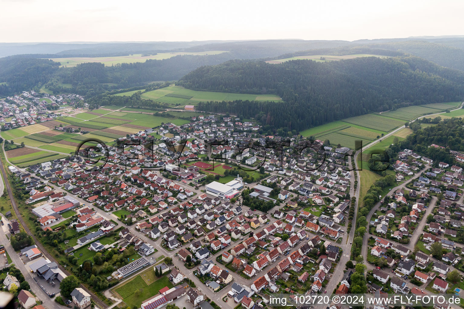 Mühlheim an der Donau dans le département Bade-Wurtemberg, Allemagne hors des airs