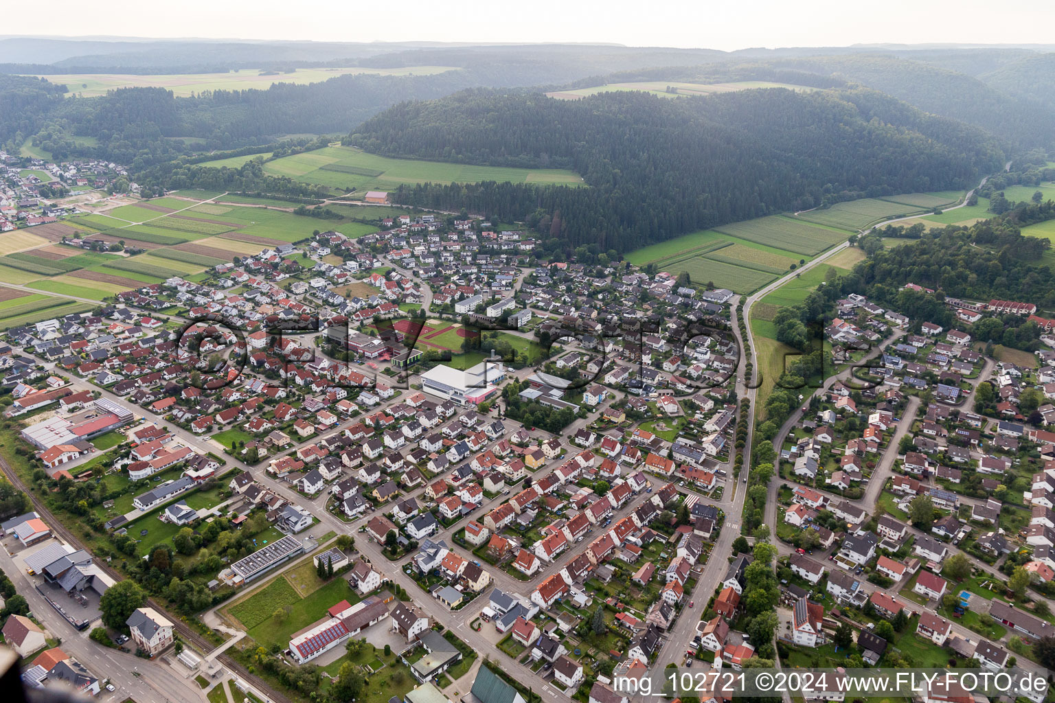 Mühlheim an der Donau dans le département Bade-Wurtemberg, Allemagne vue d'en haut