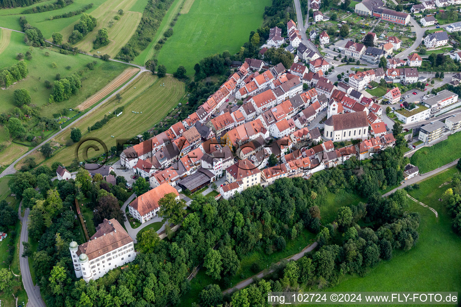 Mühlheim an der Donau dans le département Bade-Wurtemberg, Allemagne depuis l'avion