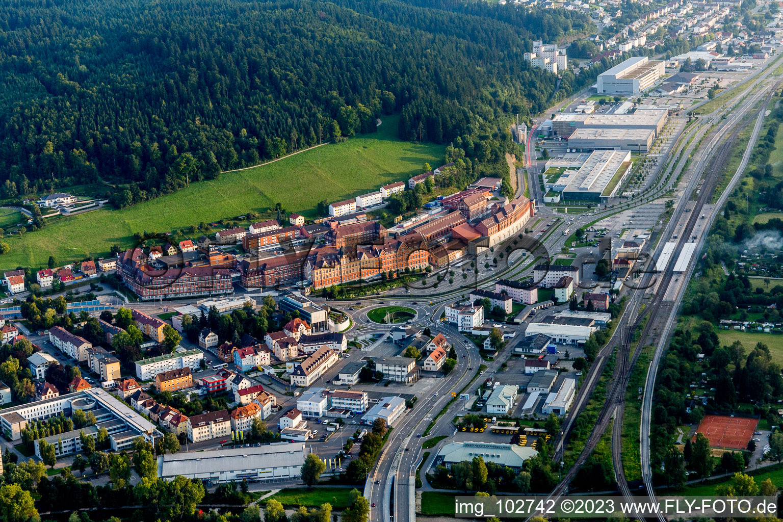 Tuttlingen dans le département Bade-Wurtemberg, Allemagne depuis l'avion