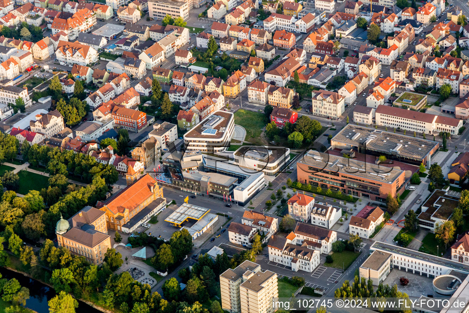 Vue d'oiseau de Tuttlingen dans le département Bade-Wurtemberg, Allemagne