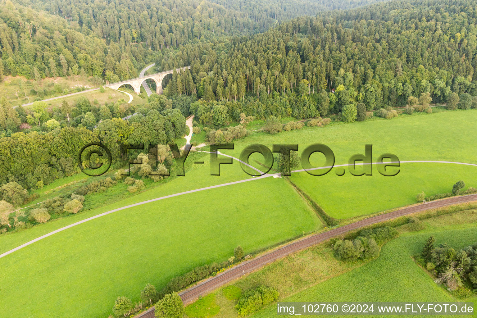 Vue aérienne de Immendingen dans le département Bade-Wurtemberg, Allemagne