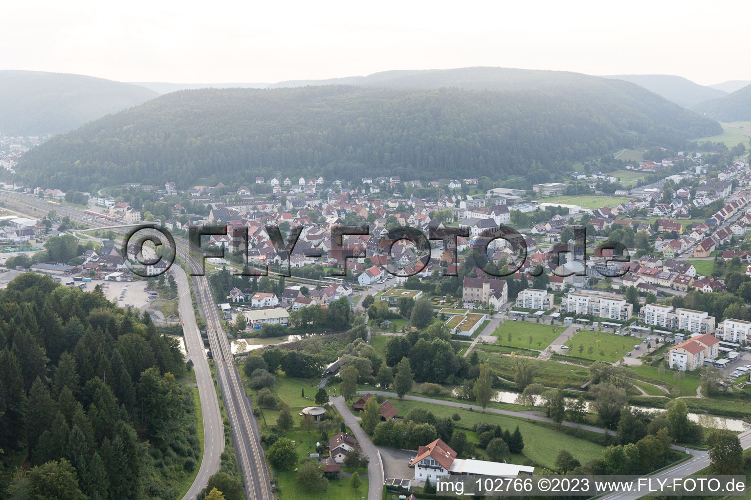 Immendingen dans le département Bade-Wurtemberg, Allemagne vue d'en haut