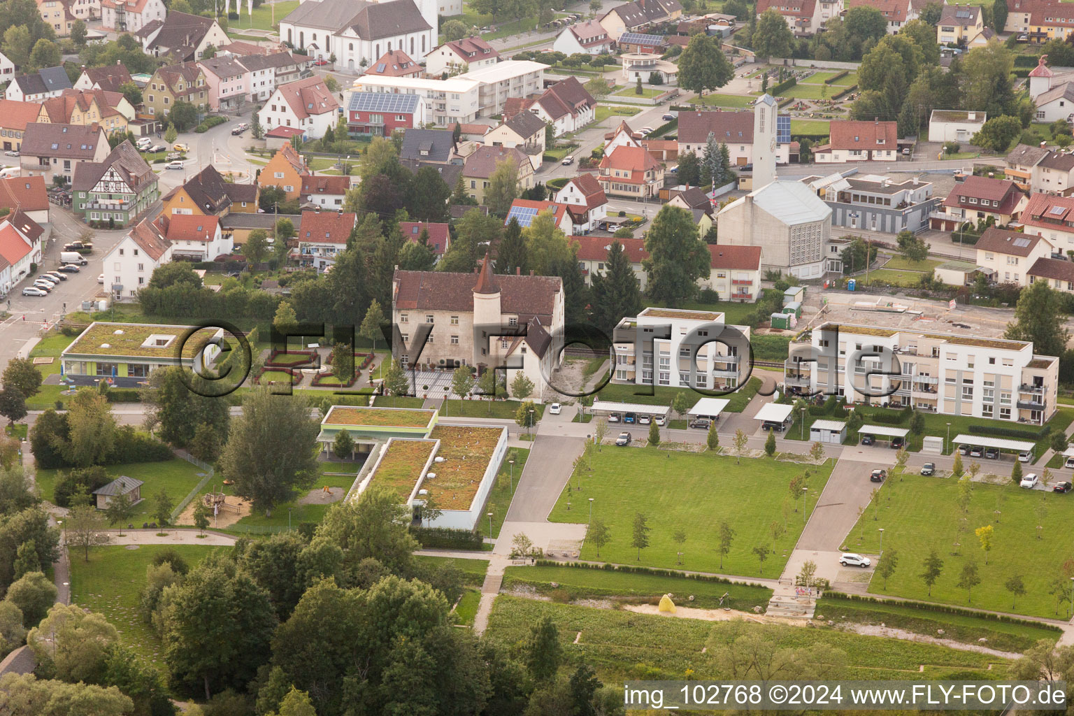 Vue d'oiseau de Immendingen dans le département Bade-Wurtemberg, Allemagne