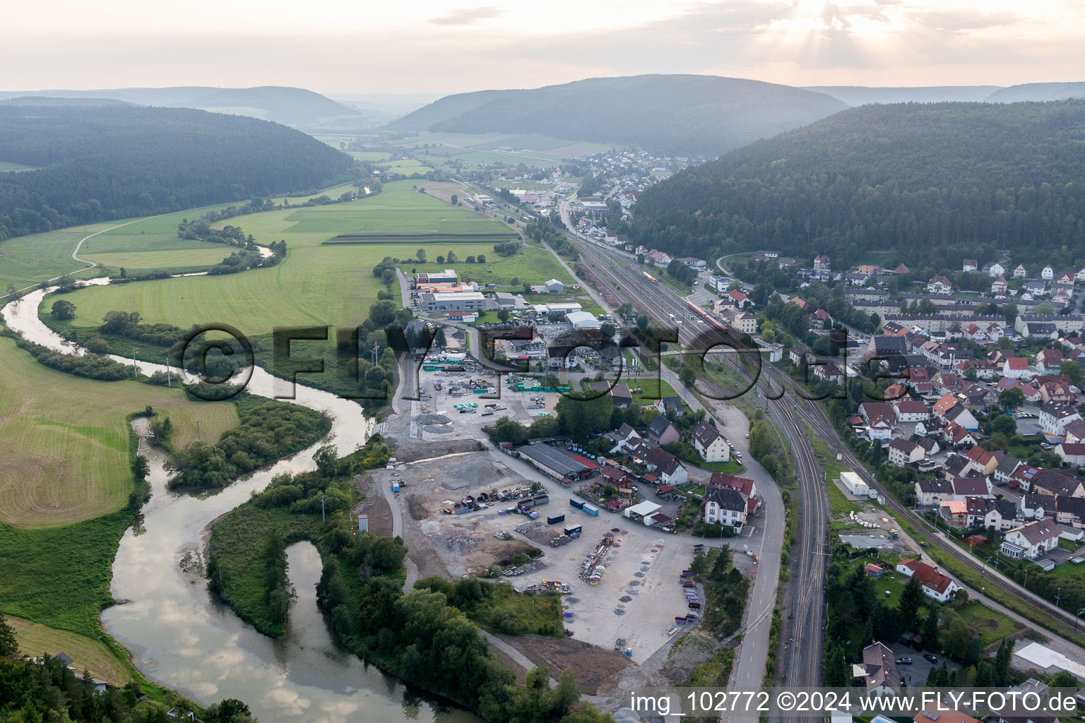 Immendingen dans le département Bade-Wurtemberg, Allemagne du point de vue du drone