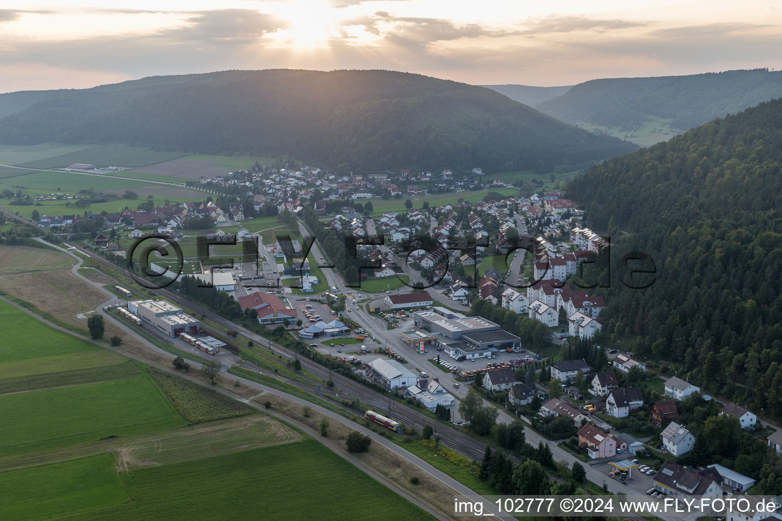 Vue oblique de Immendingen dans le département Bade-Wurtemberg, Allemagne