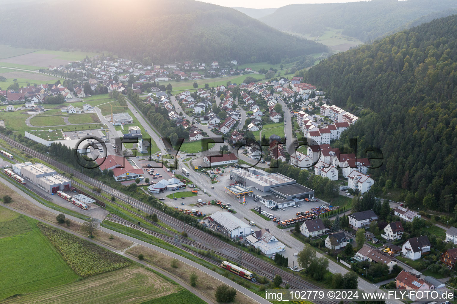 Immendingen dans le département Bade-Wurtemberg, Allemagne hors des airs