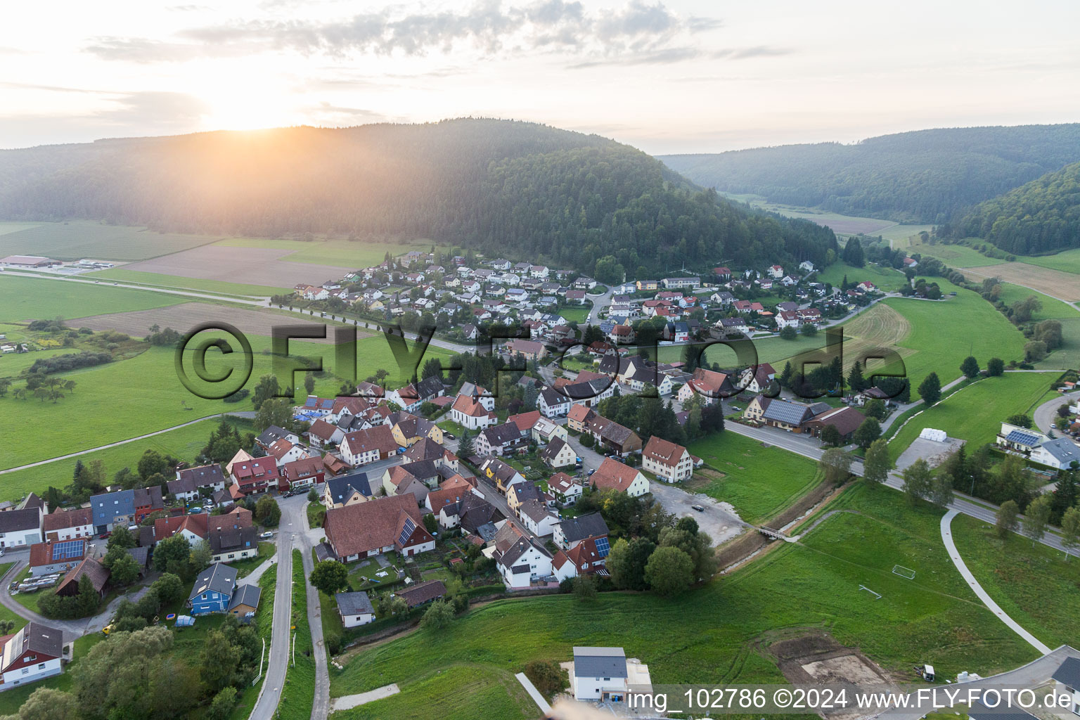 Vue aérienne de Quartier Zimmern in Immendingen dans le département Bade-Wurtemberg, Allemagne