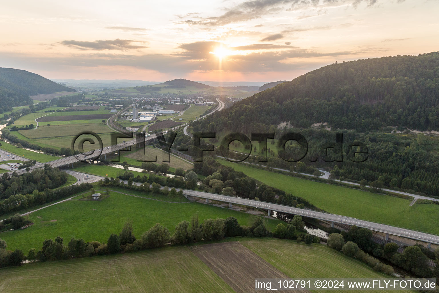 Vue aérienne de Geisingen dans le département Bade-Wurtemberg, Allemagne