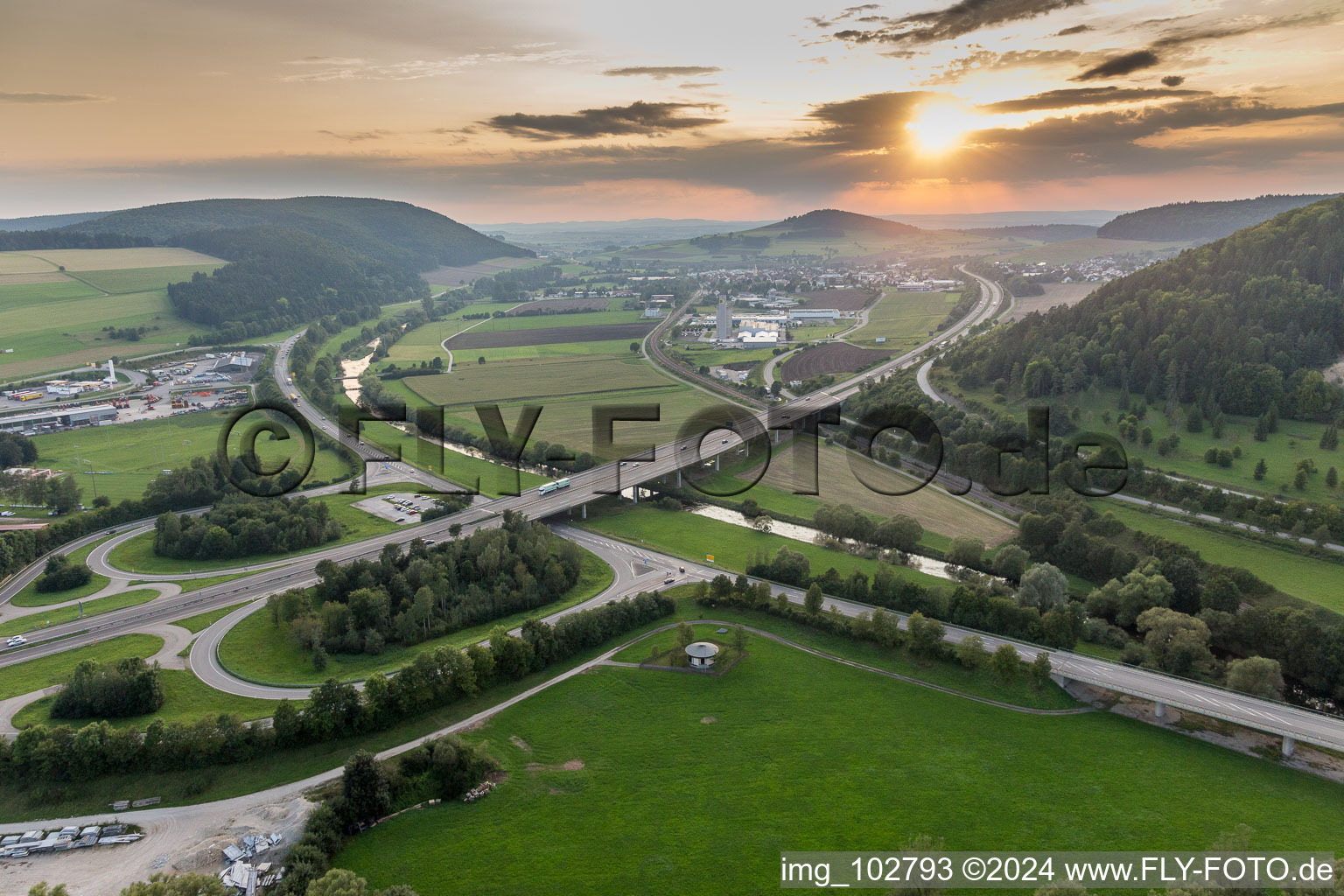 Vue aérienne de Geisingen dans le département Bade-Wurtemberg, Allemagne