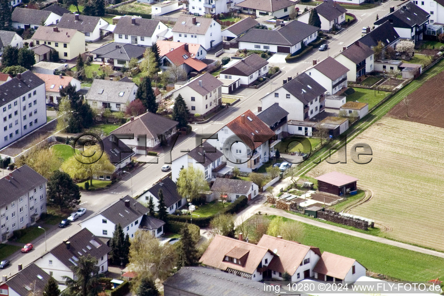 Photographie aérienne de Au château d'eau à Kandel dans le département Rhénanie-Palatinat, Allemagne