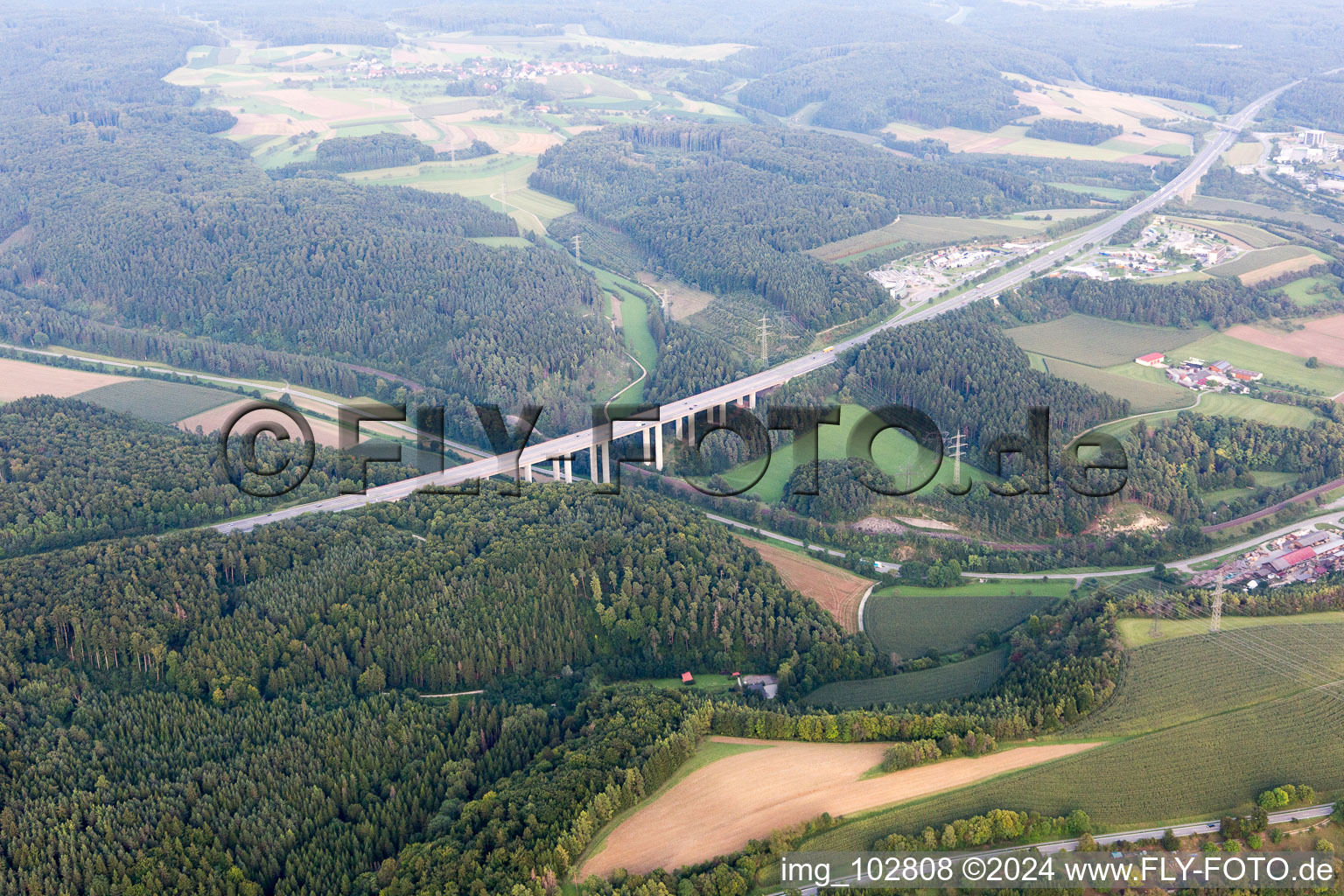 Vue oblique de Engen dans le département Bade-Wurtemberg, Allemagne