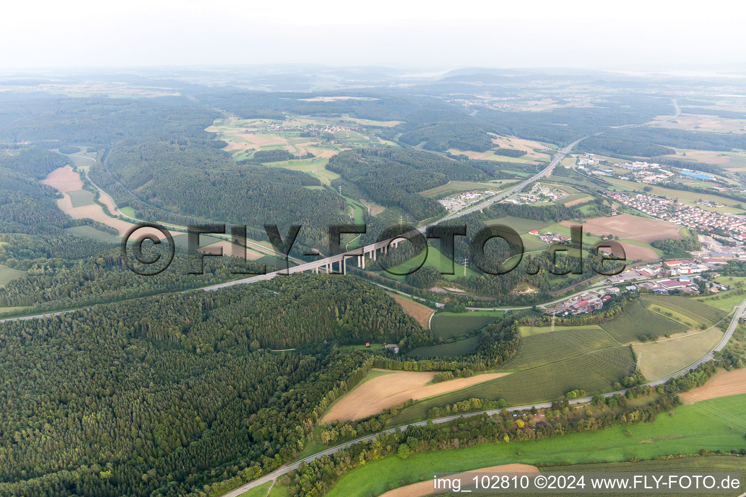 Engen dans le département Bade-Wurtemberg, Allemagne hors des airs