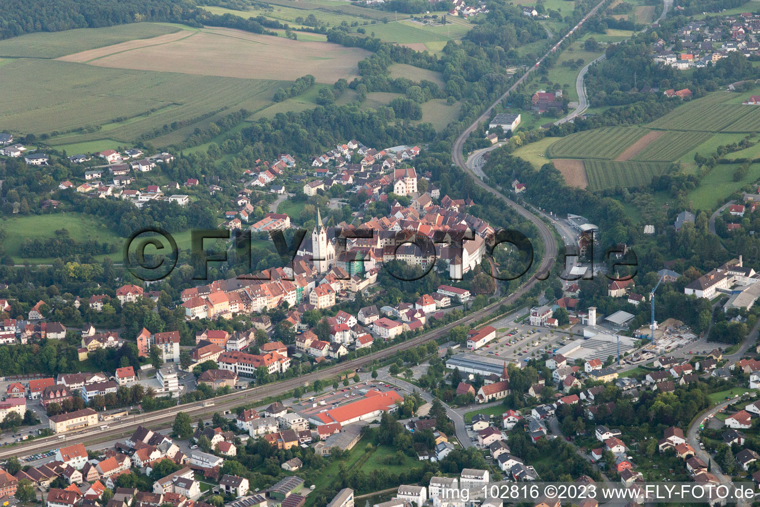 Image drone de Engen dans le département Bade-Wurtemberg, Allemagne