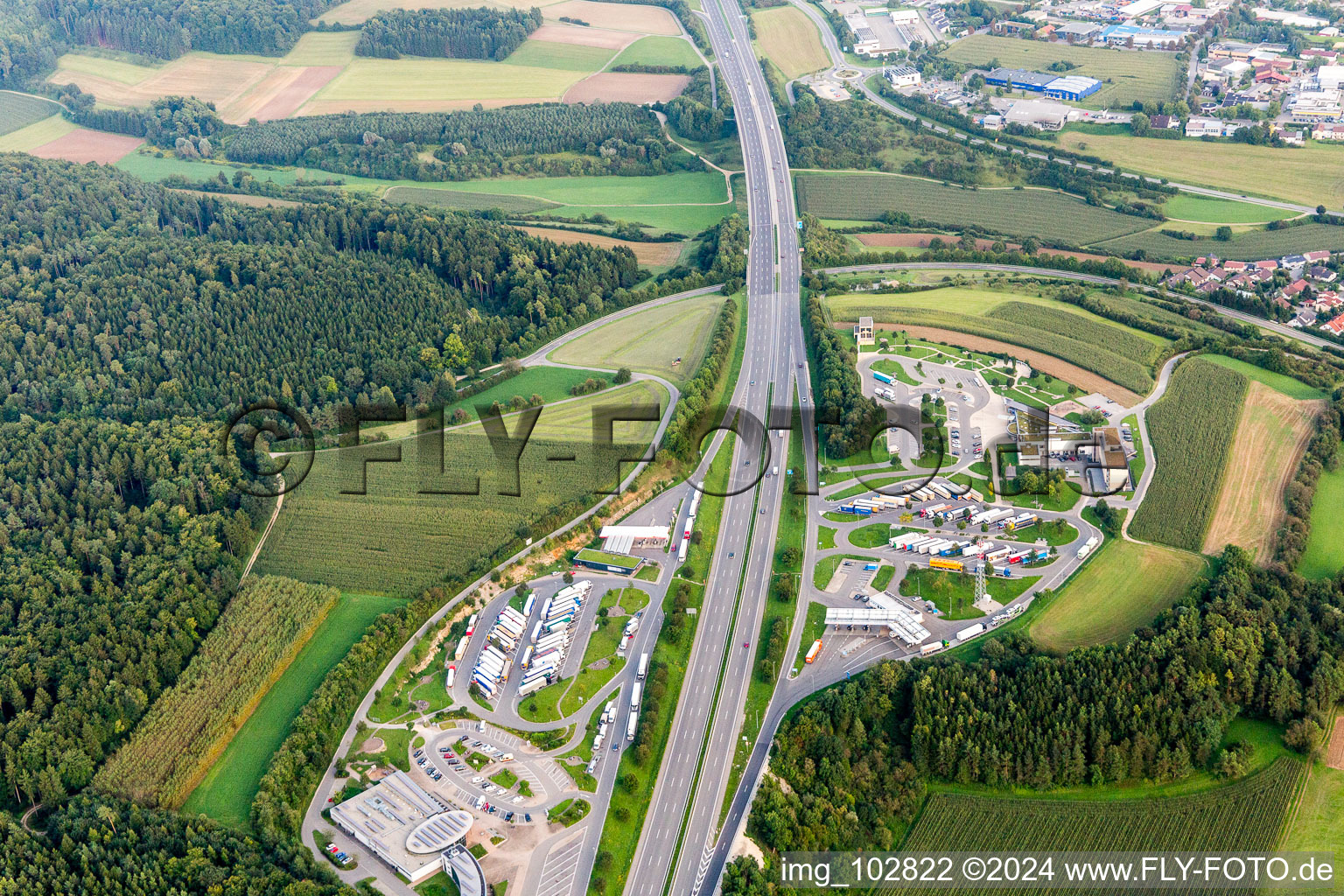 Vue oblique de Engen dans le département Bade-Wurtemberg, Allemagne