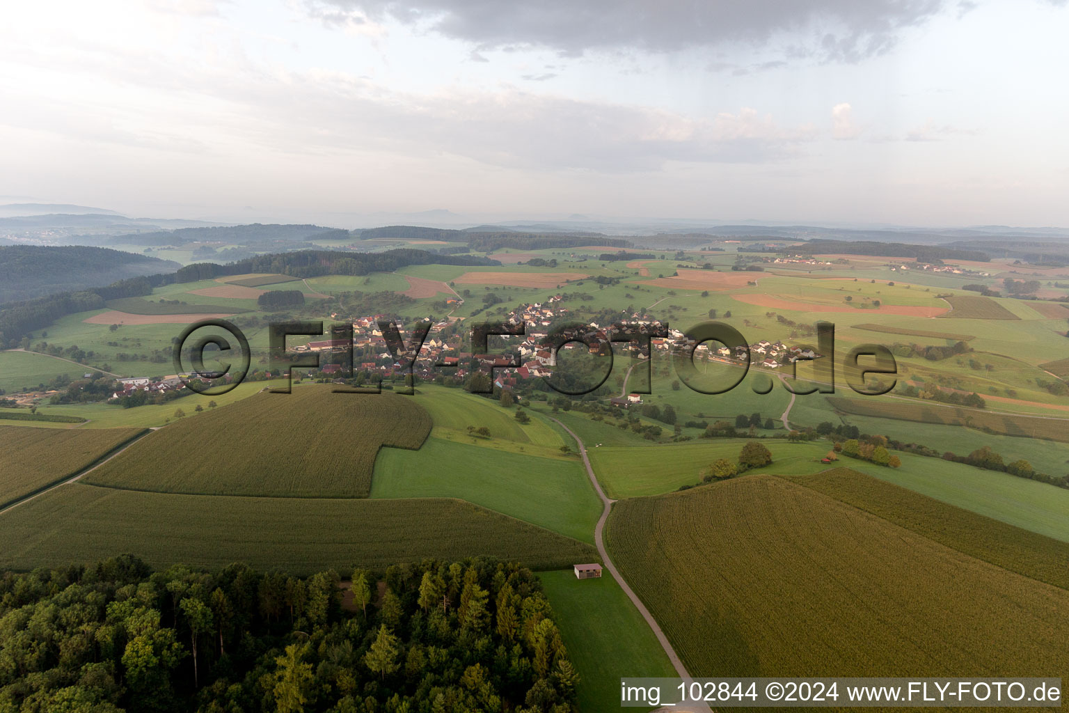 Vue aérienne de Mühlingen dans le département Bade-Wurtemberg, Allemagne