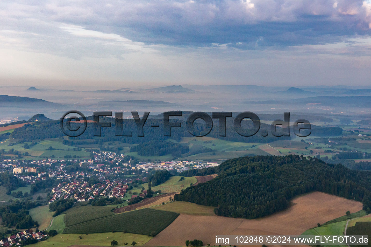 Vue aérienne de Stockach dans le département Bade-Wurtemberg, Allemagne