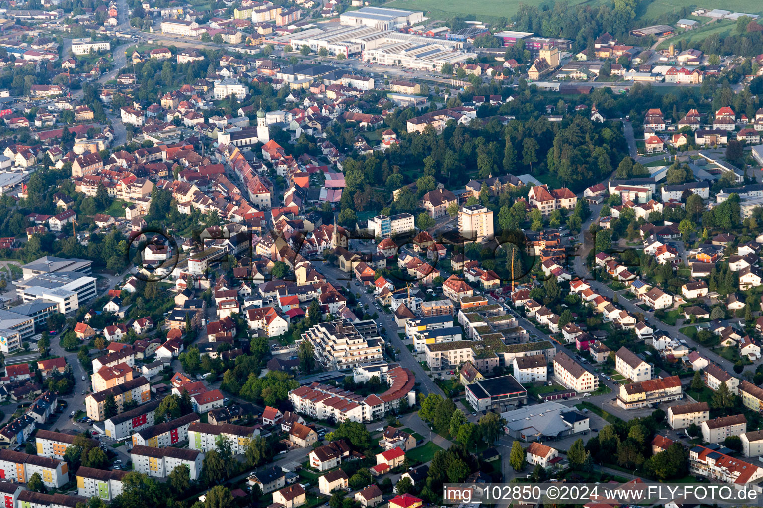 Vue oblique de Stockach dans le département Bade-Wurtemberg, Allemagne