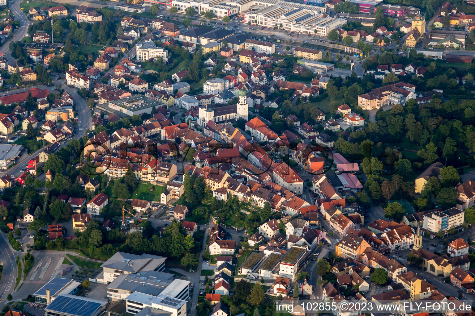 Vue aérienne de Pfarrstr à Stockach dans le département Bade-Wurtemberg, Allemagne