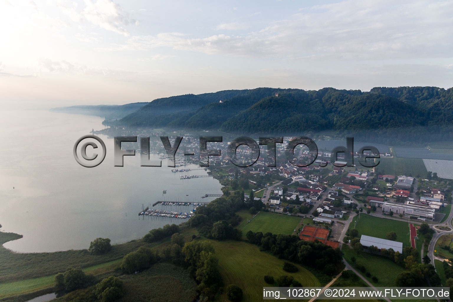 Quartier Bodman in Bodman-Ludwigshafen dans le département Bade-Wurtemberg, Allemagne depuis l'avion