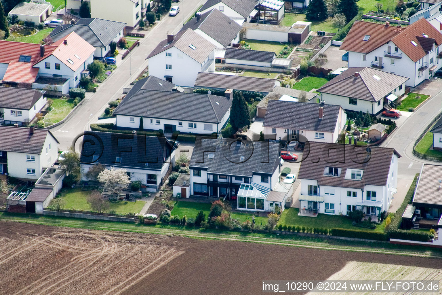 Photographie aérienne de Au château d'eau à Kandel dans le département Rhénanie-Palatinat, Allemagne