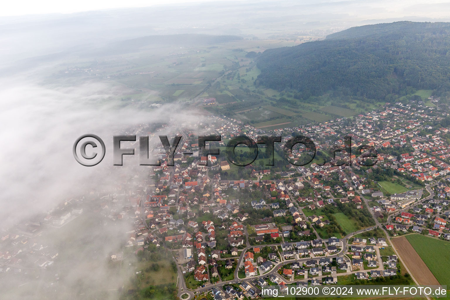 Steißlingen dans le département Bade-Wurtemberg, Allemagne vue d'en haut