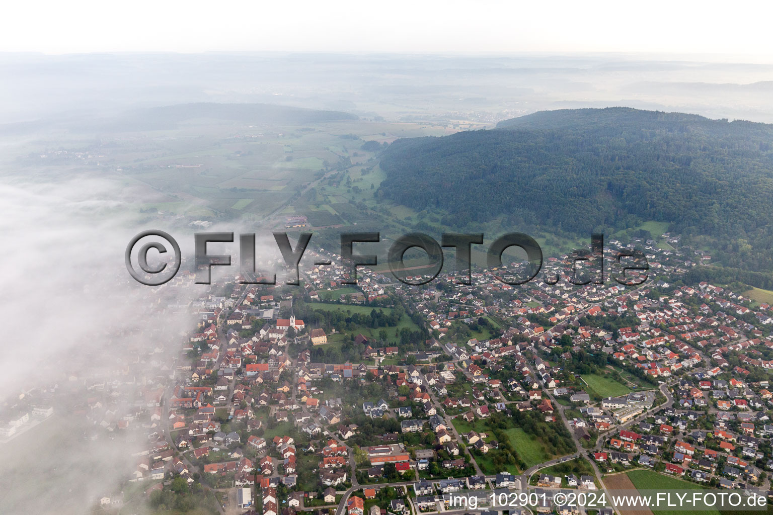 Steißlingen dans le département Bade-Wurtemberg, Allemagne depuis l'avion