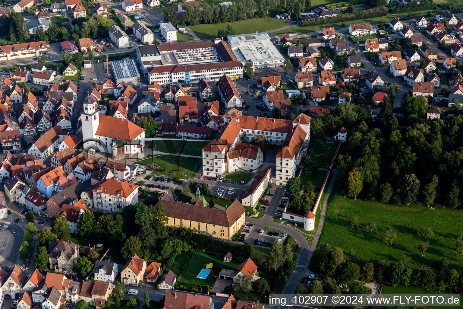 Photographie aérienne de Parc du Château du Château Meßkirch à Meßkirch dans le département Bade-Wurtemberg, Allemagne