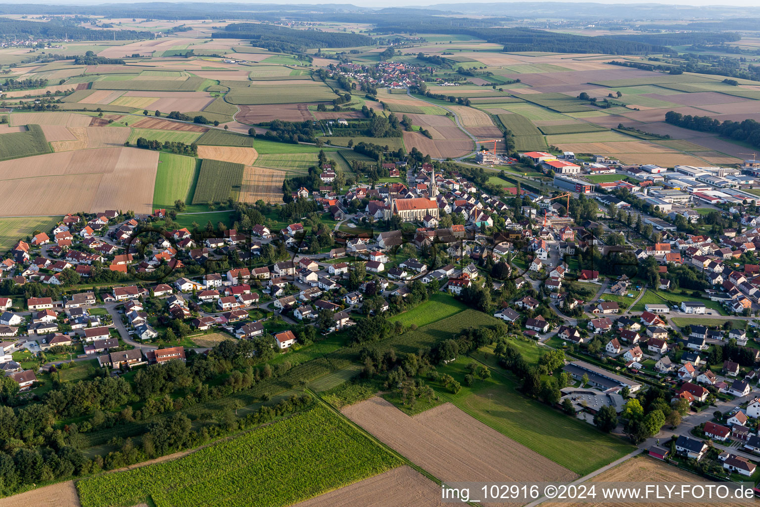 Vue aérienne de Beizkofen dans le département Bade-Wurtemberg, Allemagne